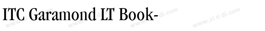 ITC Garamond LT Book字体转换